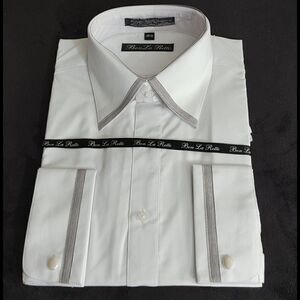 MEN'S BON LA RETTE WHITE FASHION DRESS SHIRT